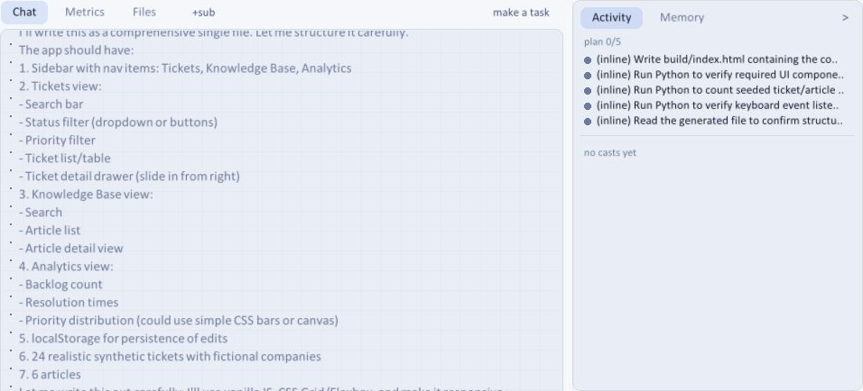 Actual Veil planning output and Activity list for implementing and checking SignalDesk.